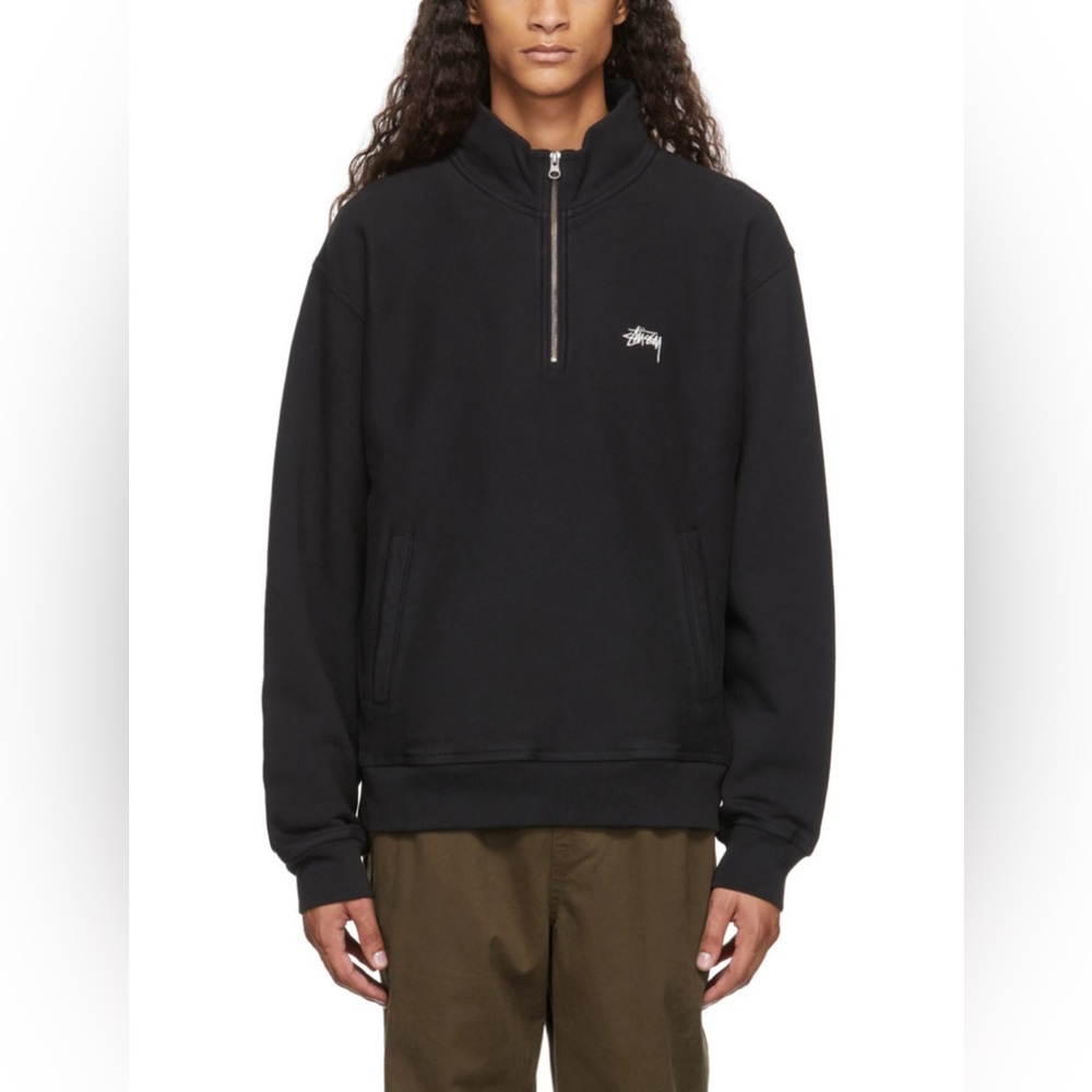 STUSSY 1/4 ZIP SWEATSHIRT